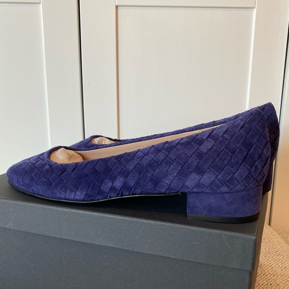 NWB Purple Basket Weave Suede Madeleine Heels Size 9.5 - Picture 6 of 8